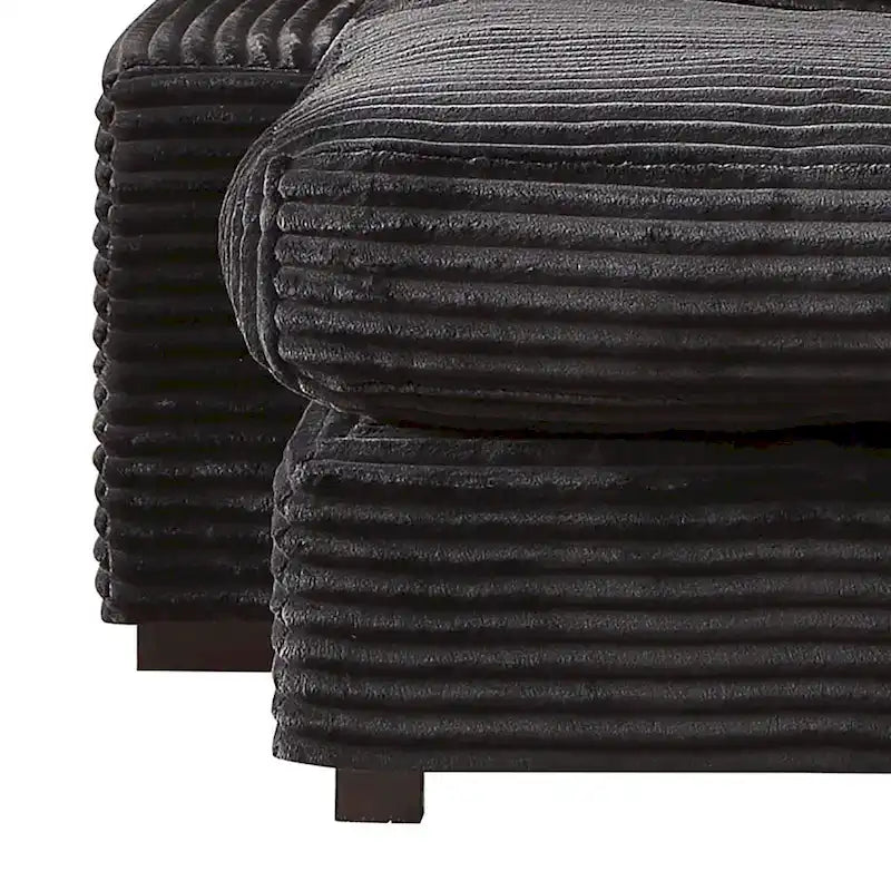 Modern Stylish Corduroy Fabric Upholstered Chaise Lounge Chair