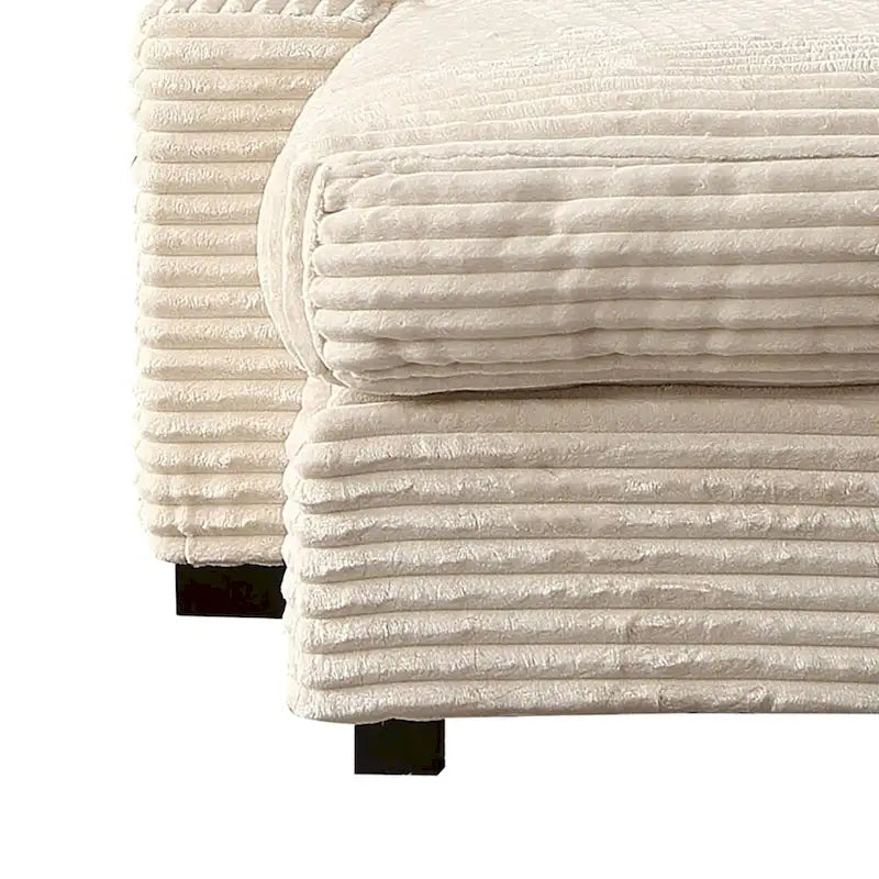 Modern Stylish Corduroy Fabric Upholstered Chaise Lounge Chair